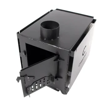 Печь дровяная Light малая, сталь 1 мм (с экранами и угловыми трубами), СЛЕДОПЫТ