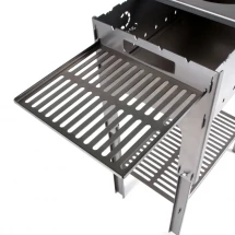 Мангал складной, 718х310х752 мм, со столиком и подставкой под казан, толщина 2 мм, в сумке, СЛЕДОПЫТ