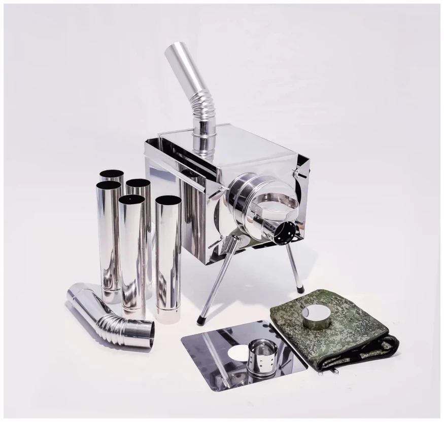 Печь походная Пошехонка малая с 3D экраном