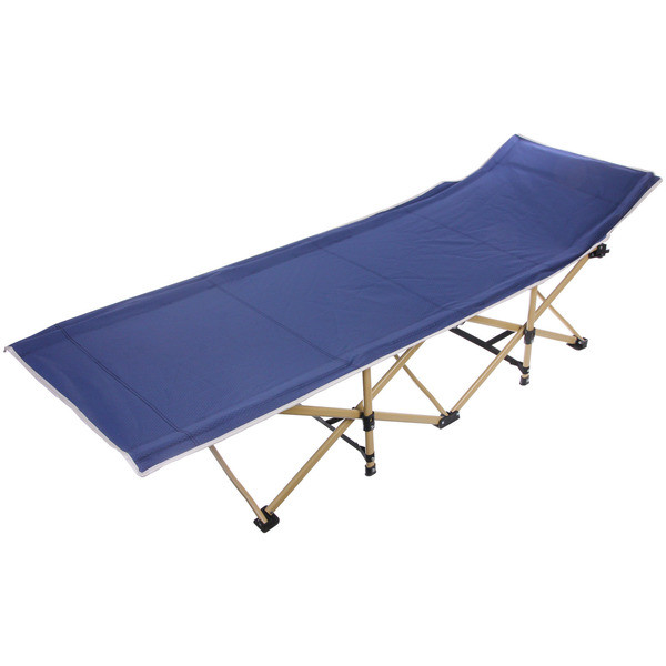 Раскладушка кемпинговая складная с матрасом 188*66*49 см, серый-синий