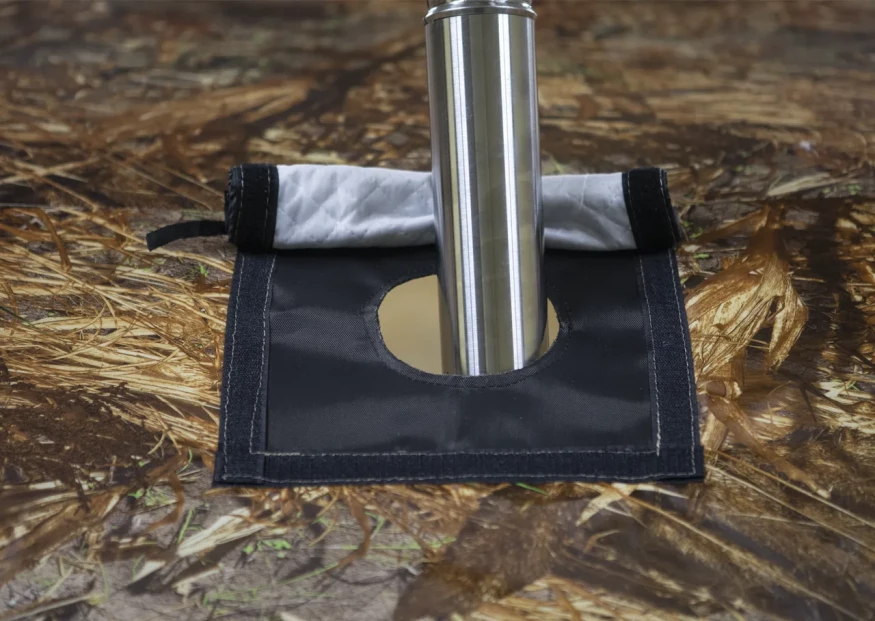 Палатка зимняя КУБ 4 камуфляж (трехслойная), с навесом, швы проклеены